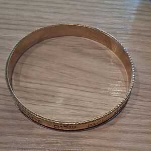 Avon Gold-Tone Engraved Peace Bangle Bracelet